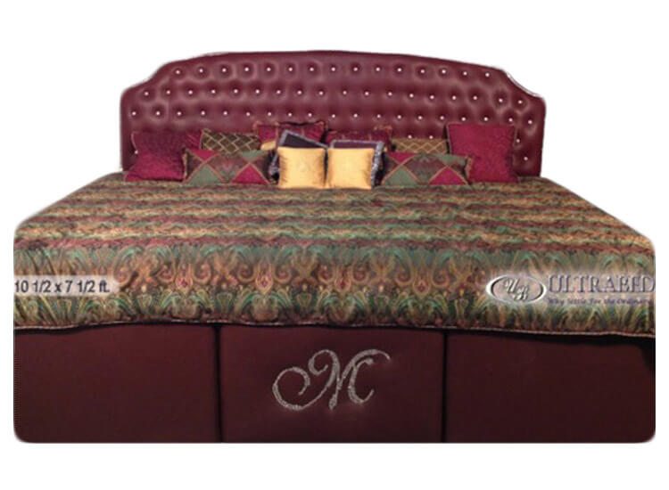 Ultrabed with rhinestone and leather headboard