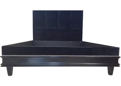 Custom black bed frame