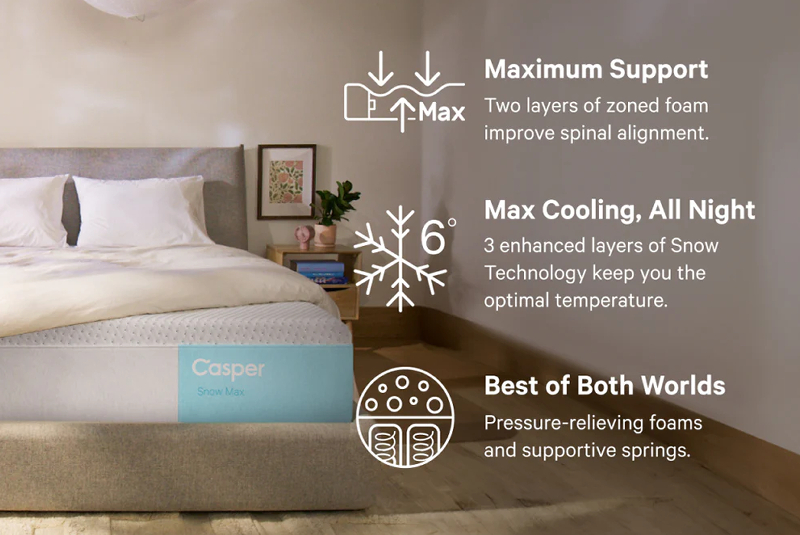 Casper Snow Max Informational Graphic